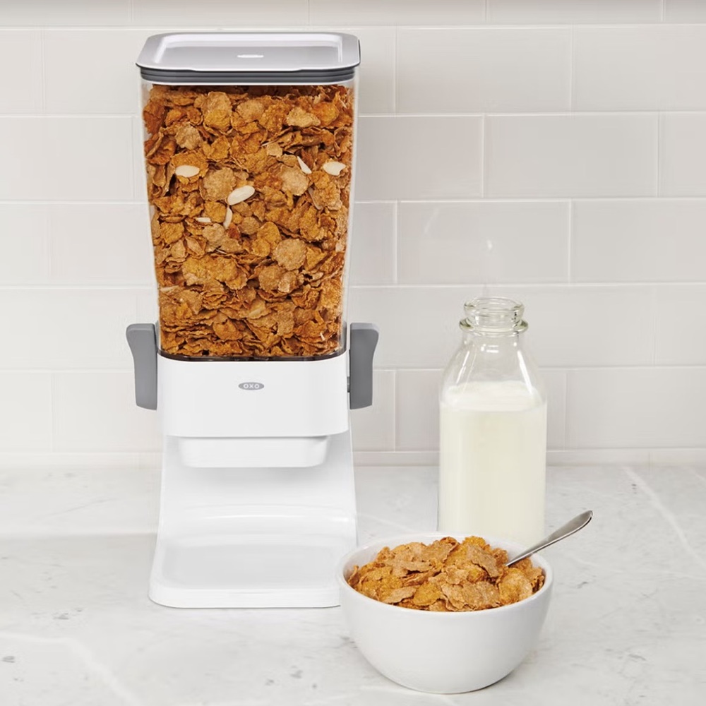 New! OXO Good Grips Countertop Cereal Dispenser in White